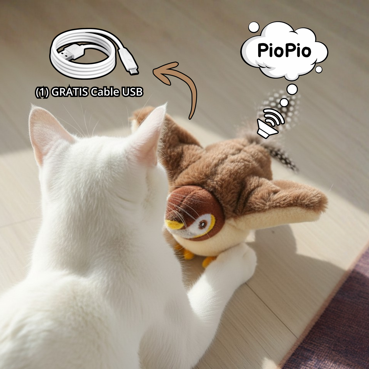 Pájaro aleteador para gatos﻿ y perros